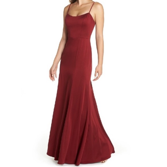 Jenny Yoo Dresses & Skirts - NWT Jenny Yoo Aniston Cranberry Luxe Crepe Dress